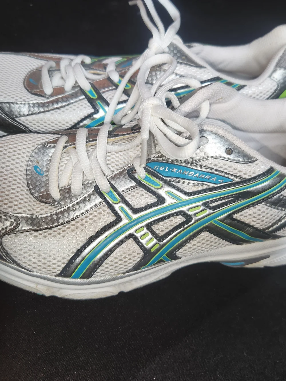 ASICS Gel-Kayano Running Shoes - White with Silver & Blue Accents